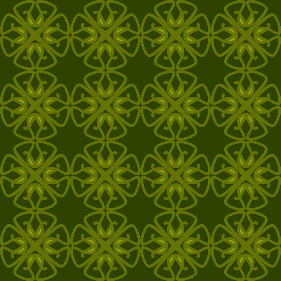 grön oliv mandala konst sömlös mönster blommig kreativ design bakgrund vektor illustration