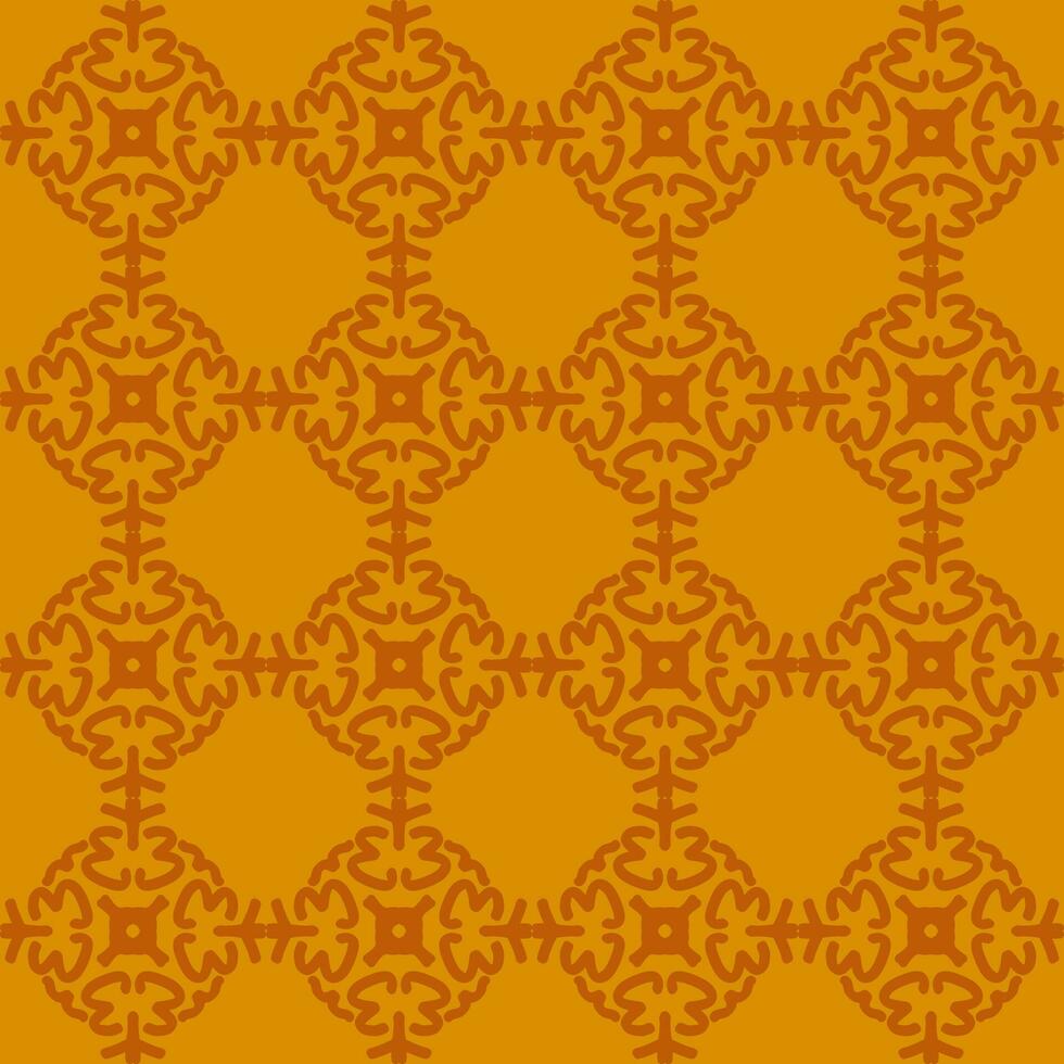 Gelb Orange Mandala Blumen- kreativ nahtlos Design Hintergrund vektor