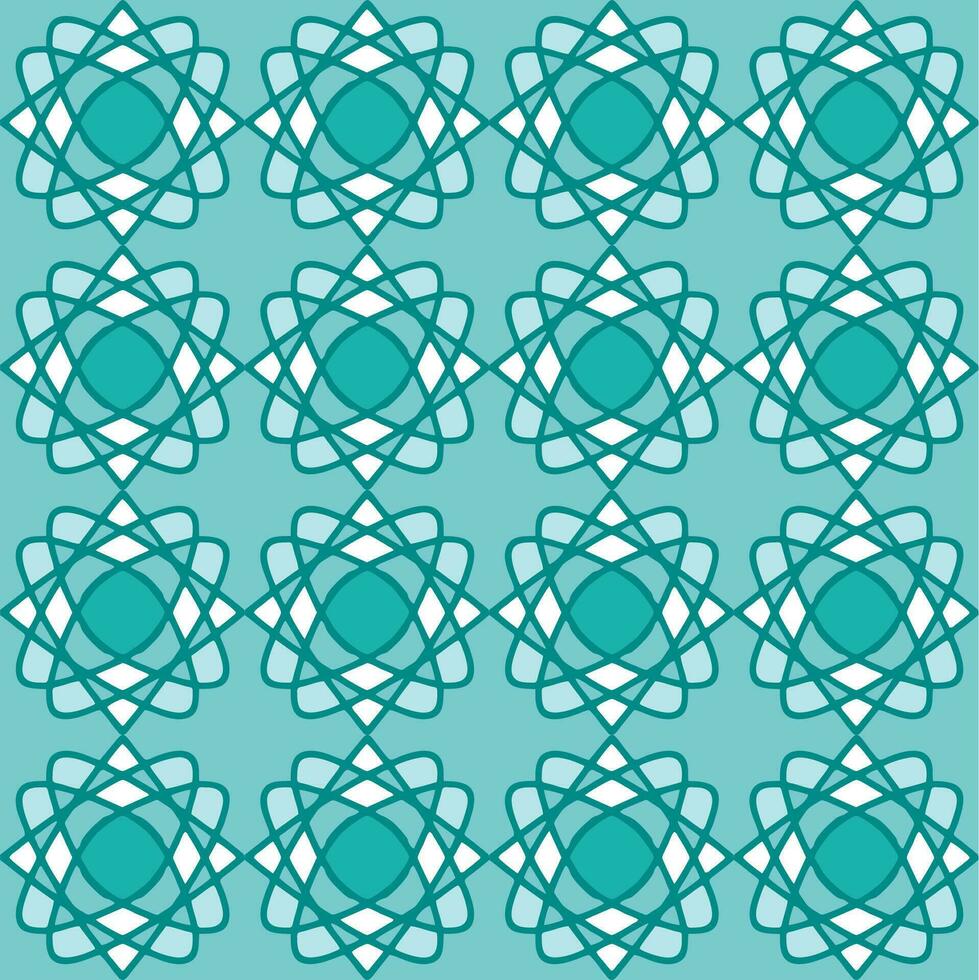blå turkos aqua menthe årgång blommig interiör sömlös platt design bakgrund vektor illustration