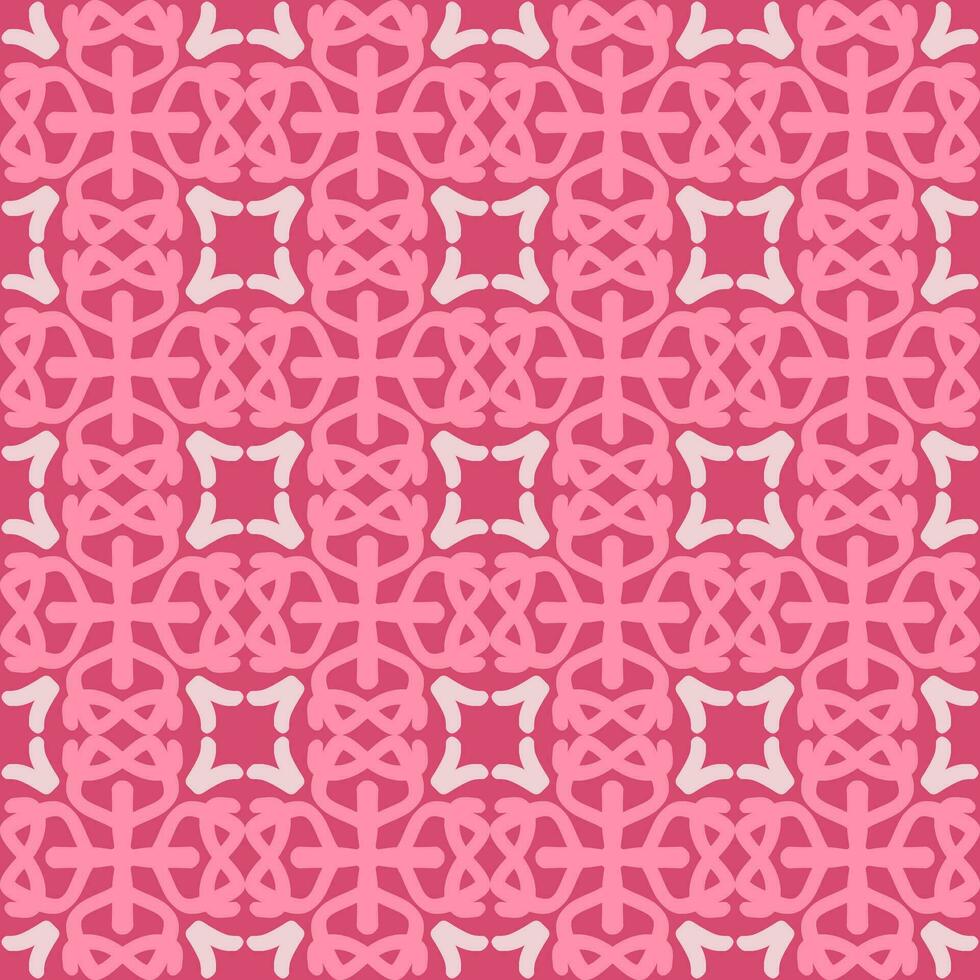 röd magenta violett rosa mandala konst sömlös mönster blommig kreativ design bakgrund vektor illustration