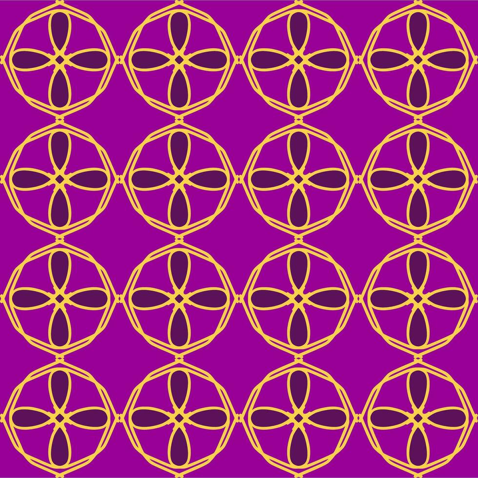 Gelb lila Magenta violett Lavendel Mandala nahtlos Muster Blumen- Blume kreativ Jahrgang Design Hintergrund Vektor Illustration