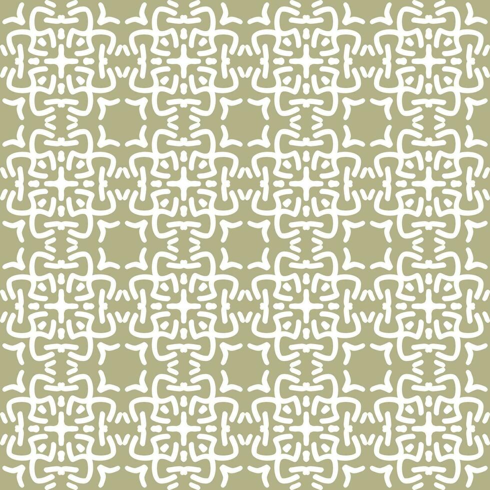 grön brun oliv mandala konst sömlös mönster blommig kreativ design bakgrund vektor illustration