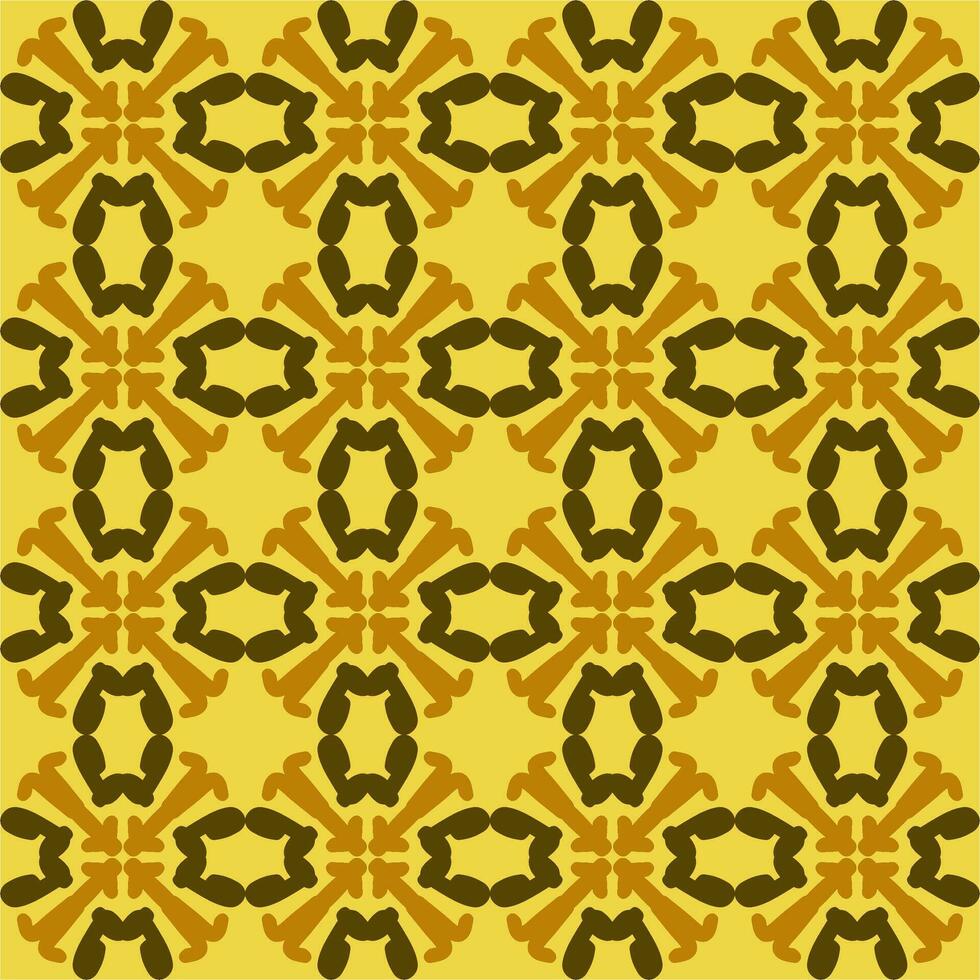 Gelb Sonne Mandala Kunst nahtlos Muster Blumen- kreativ Design Hintergrund Vektor Illustration