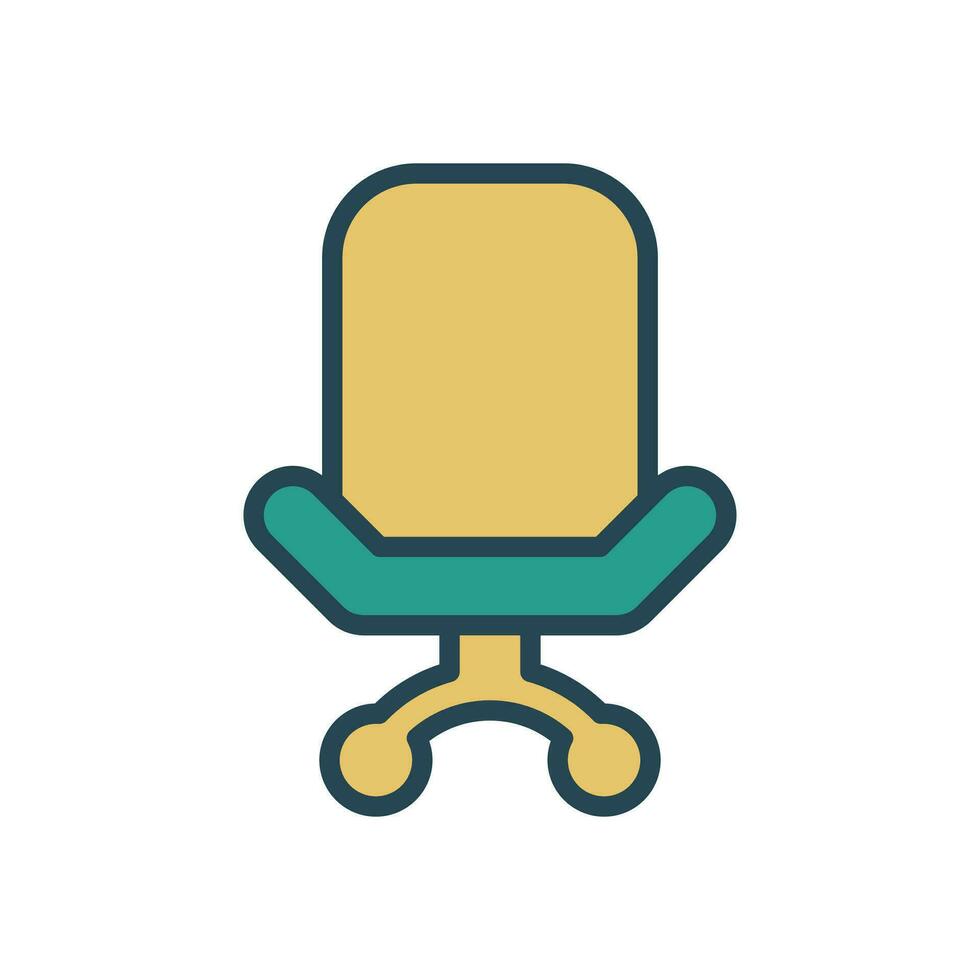kontor stol ikon design mall vektor