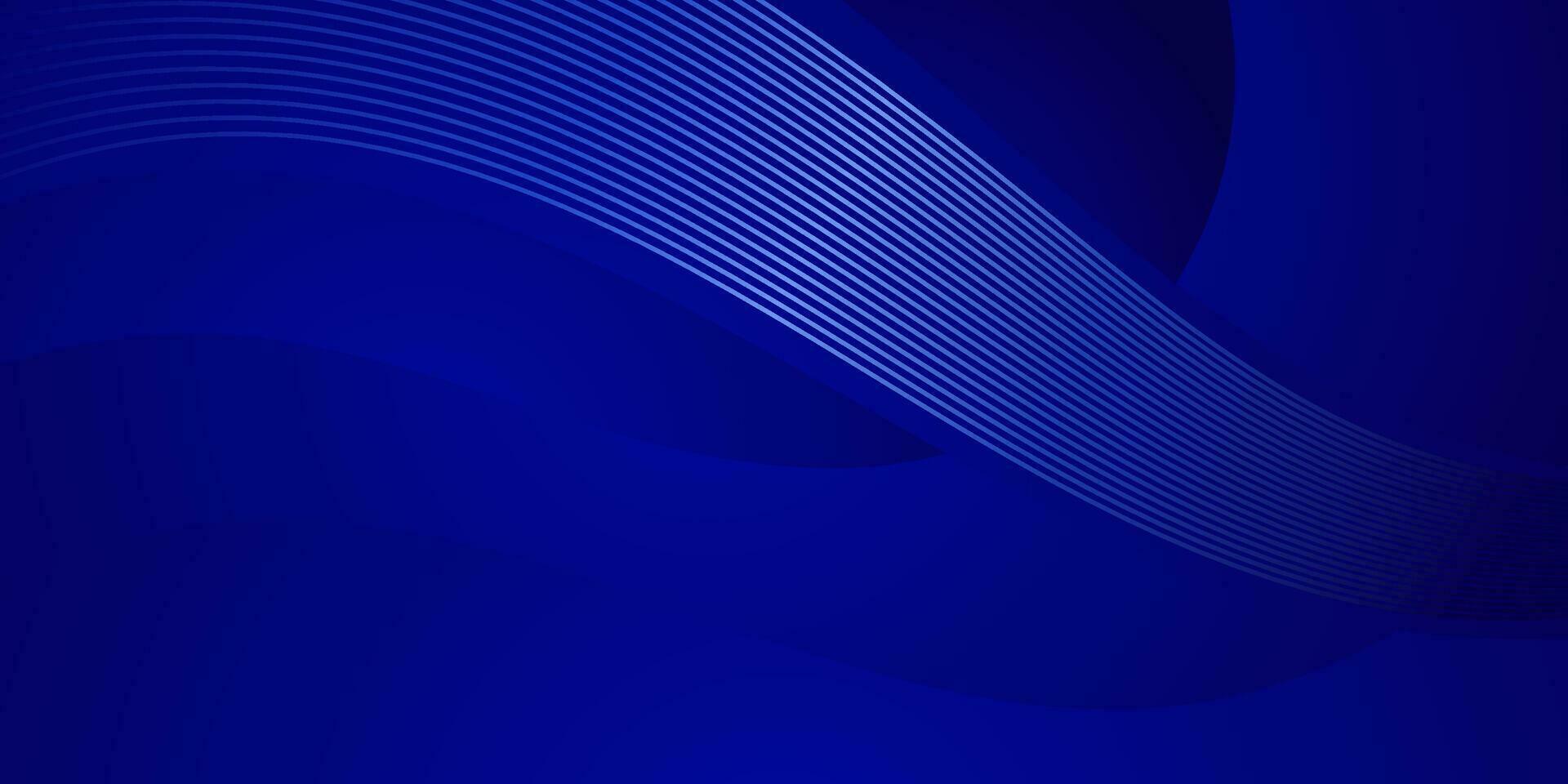 abstrakt dunkel Blau korporativ Hintergrund mit glühend Linien und Wellen vektor