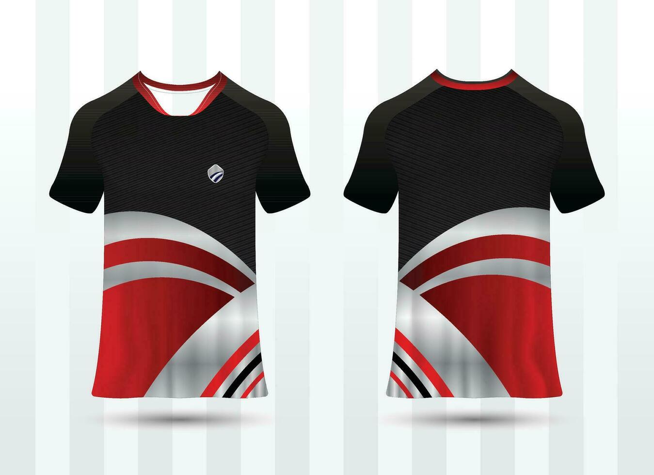 Hemd Sport Jersey Attrappe, Lehrmodell, Simulation Vorlage Design zum Fußball, Fußball, Rennen, Spiele, Moto-Cross, Radfahren, und Laufen vektor