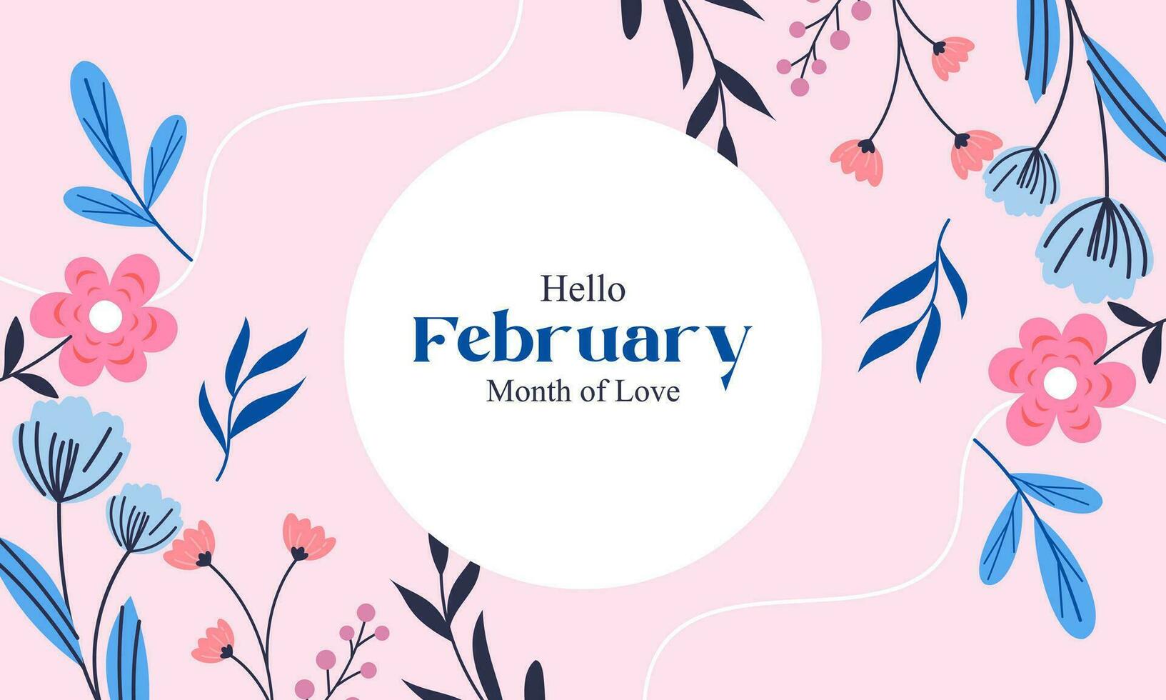 Februar Monat von Liebe Hintergrund vektor