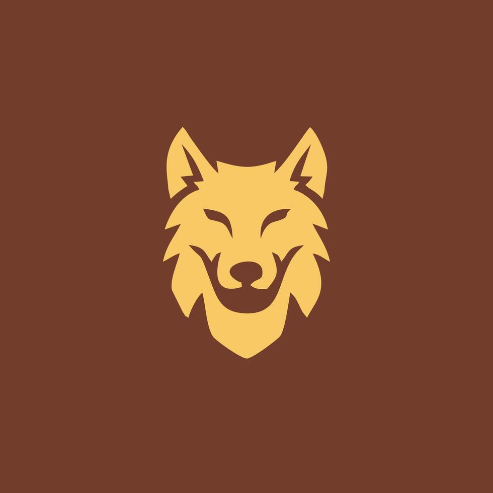 modern einfach Wolf Logo Design. Wolf Logo Vorlage vektor