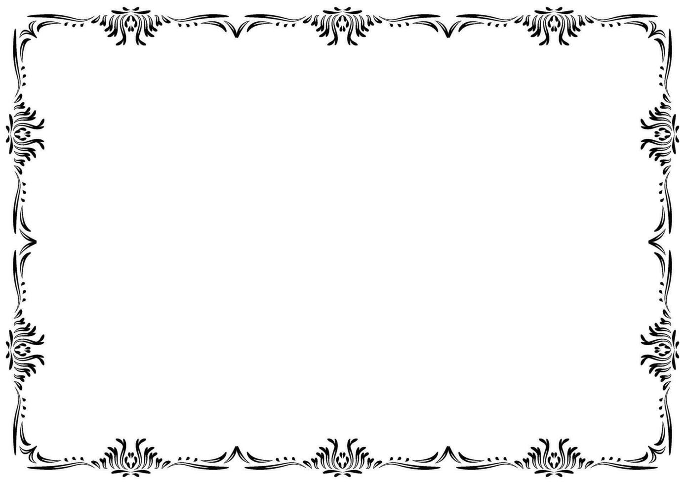 Rand und Rahmen Vektor Element mit Jahrgang Ornament Stil. dekorativ Linie zum rahmen, Buchseite, Vorlage, Poster, Neu Jahr Gruß Karte, Einladung, Zertifikat.