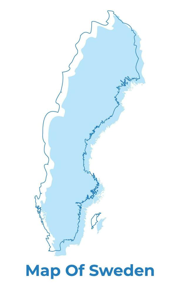 Sverige enkel översikt Karta vektor illustration