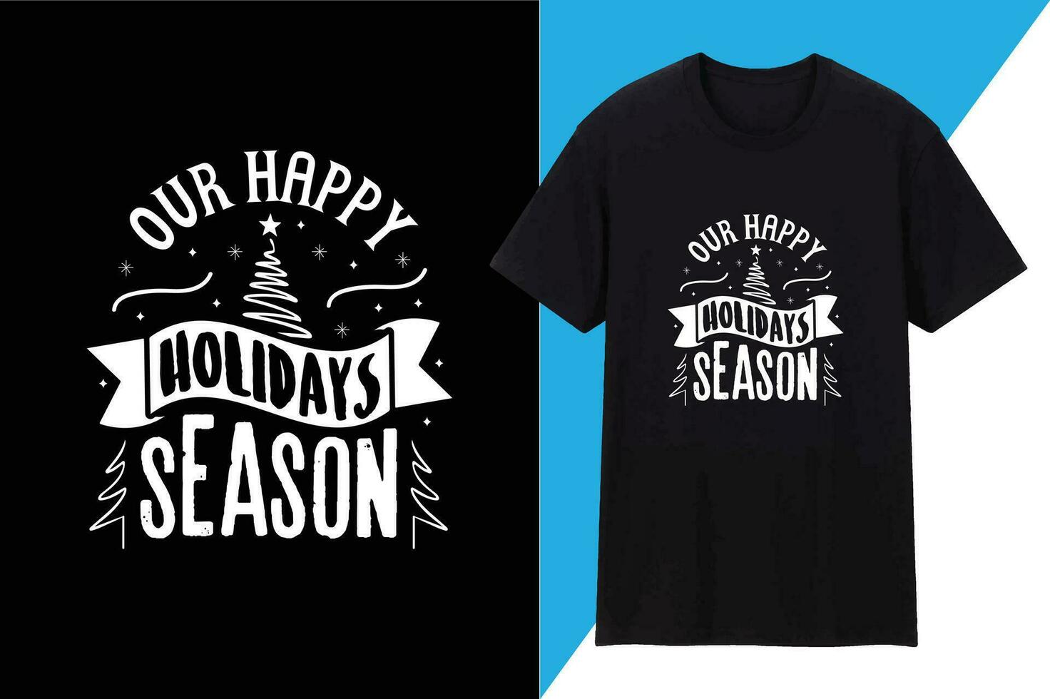 unser glücklich Ferien Jahreszeit t Hemd Design vektor