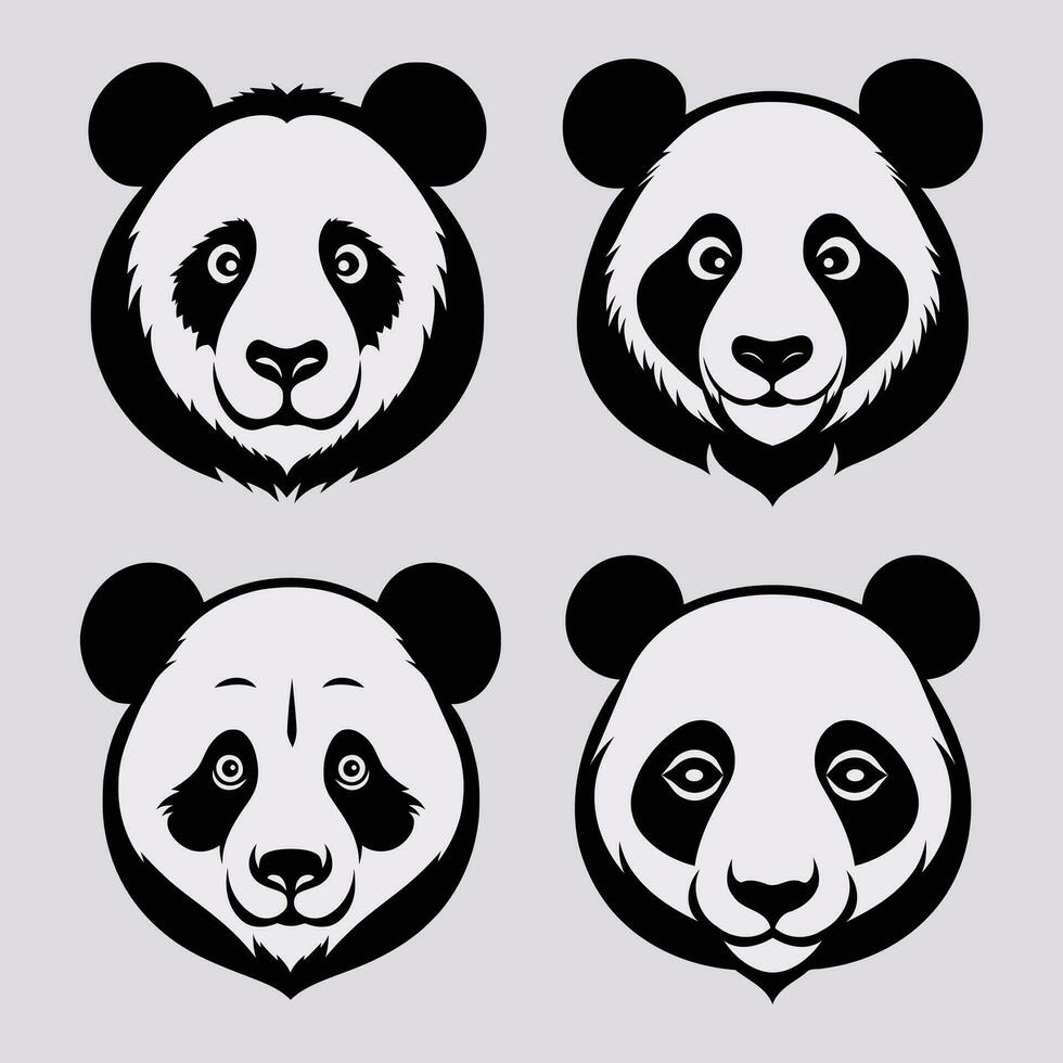 vektor panda ikon mångsidig design element för annonsmaterial