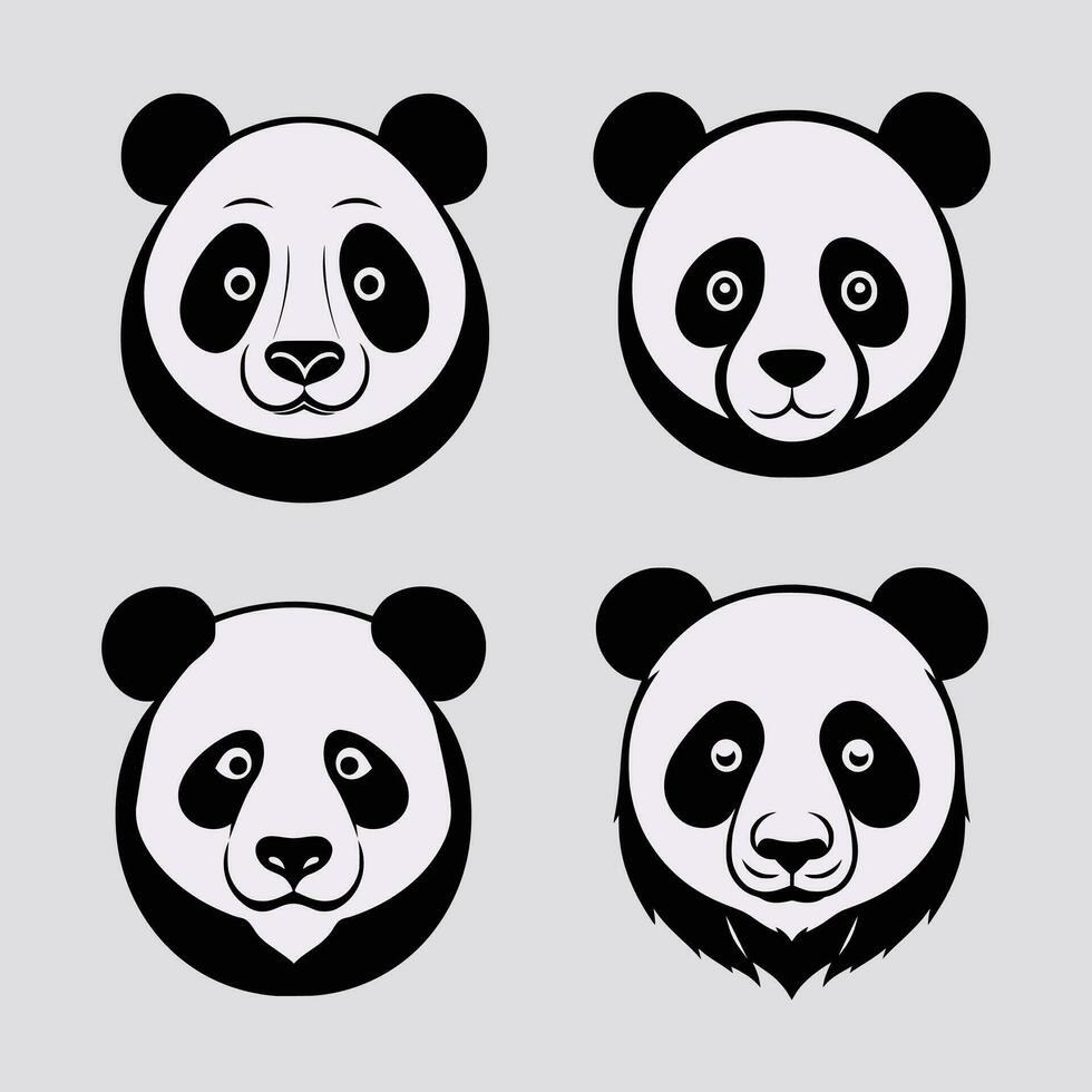 süß Panda Vektor Symbol, wesentlich Design Anlagegut