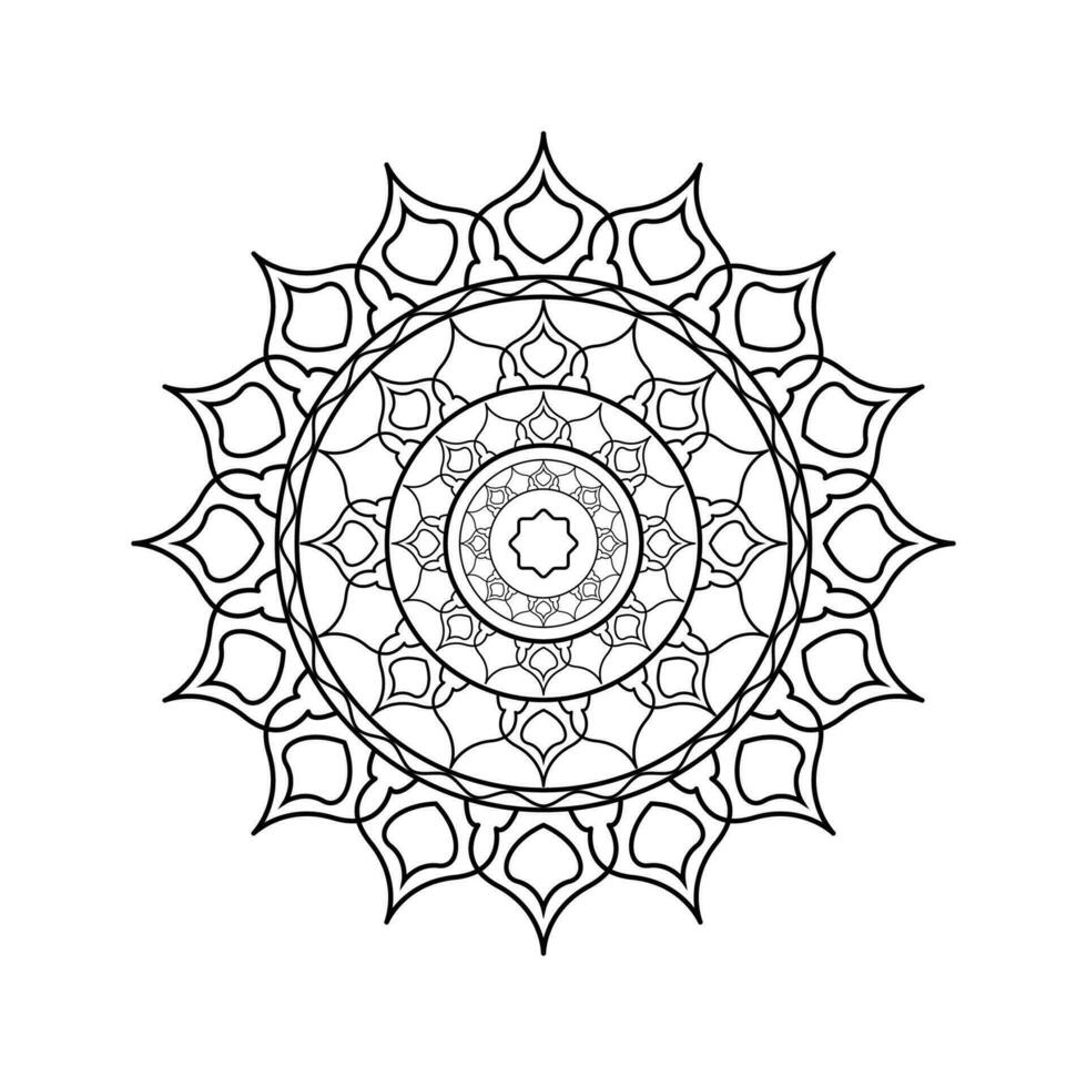einfach Mandala Vektor Design mit schwarz Farbe