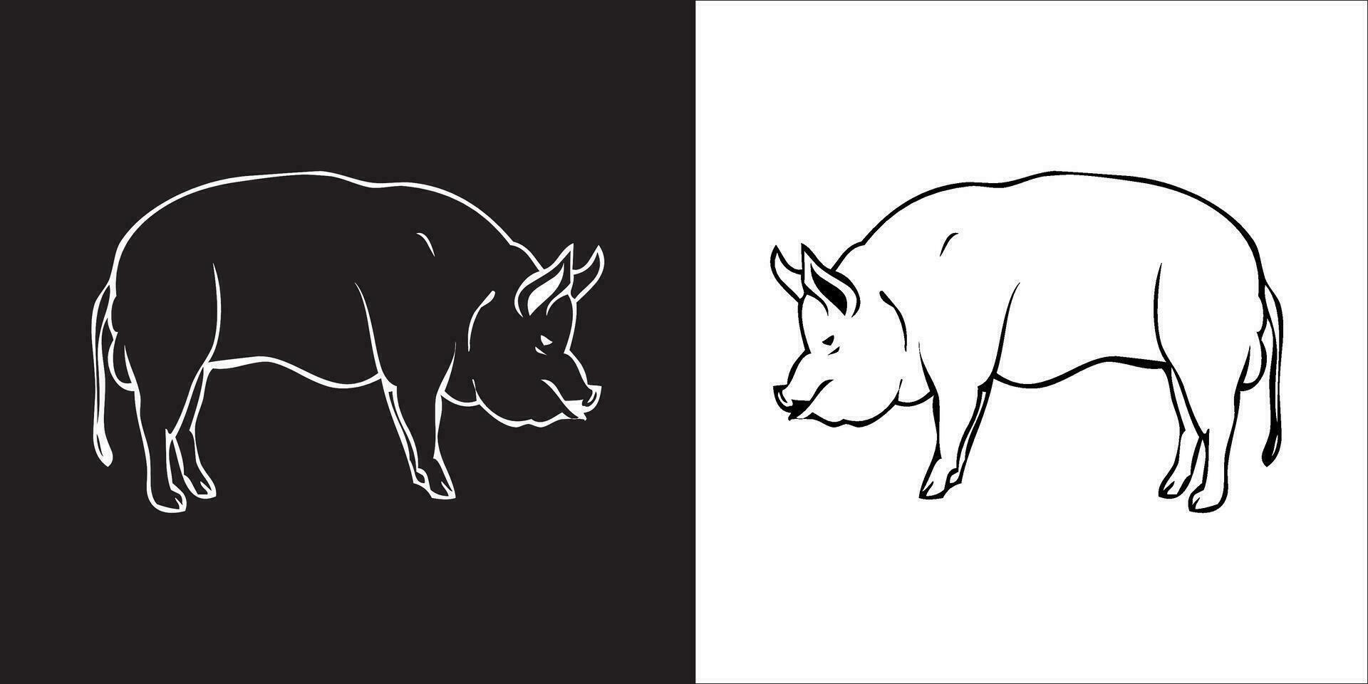 Illustration Vektor Grafik von Schwein Symbol