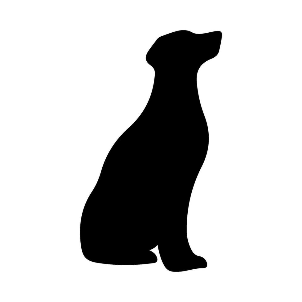 hund silhuett illustration på isolerat bakgrund vektor