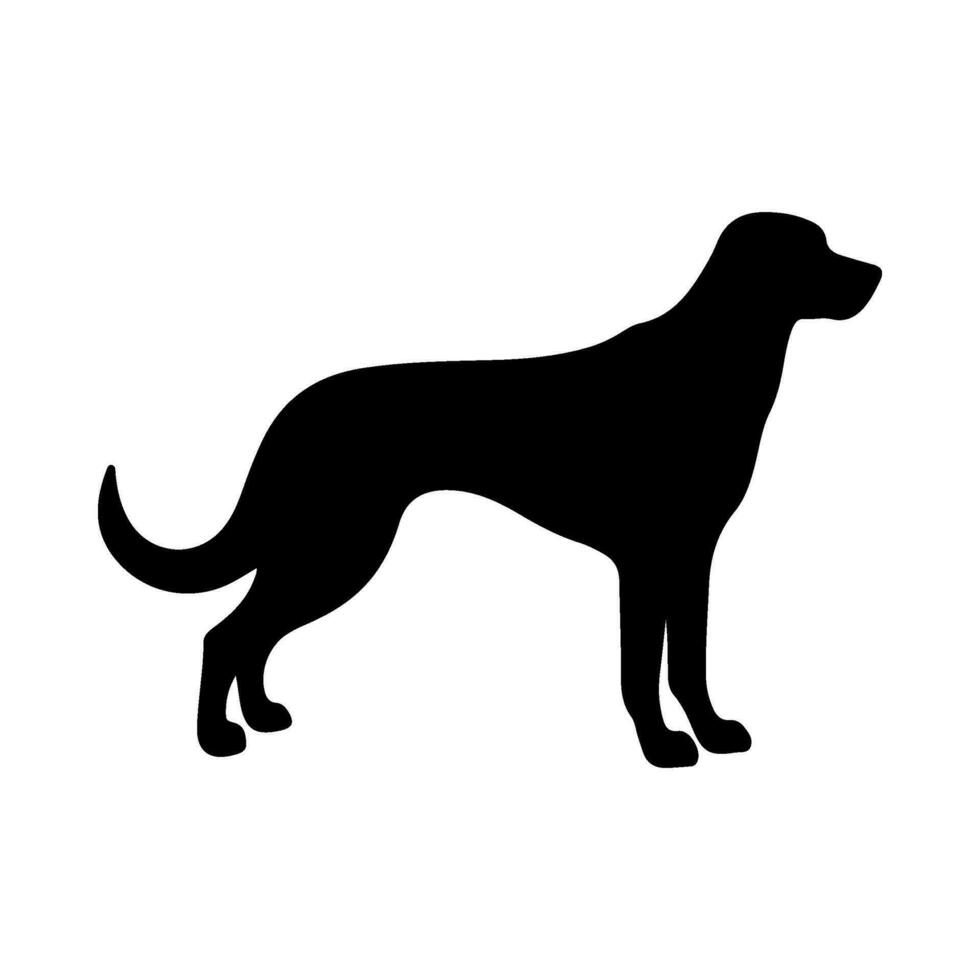 Hund Silhouette Illustration auf isoliert Hintergrund vektor