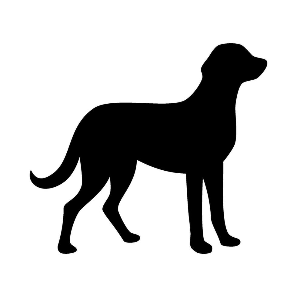 Hund Silhouette Illustration auf isoliert Hintergrund vektor