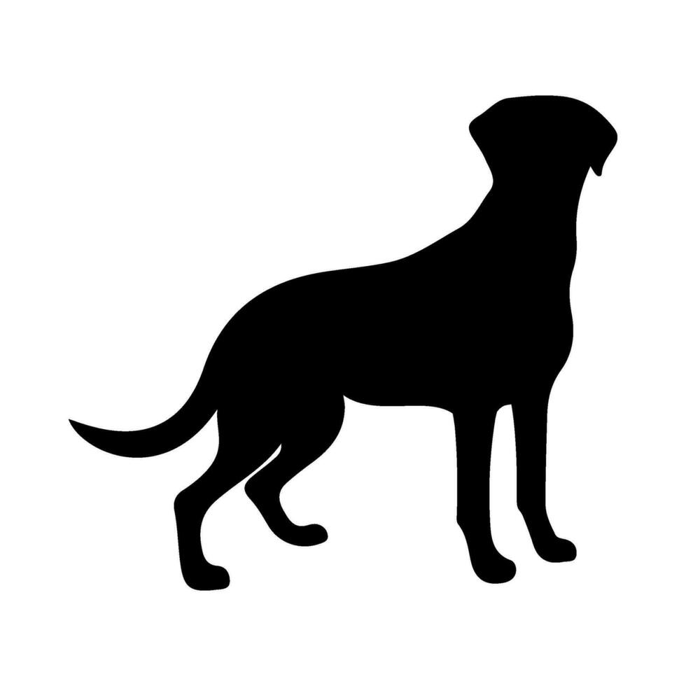 Hund Silhouette Illustration auf isoliert Hintergrund vektor