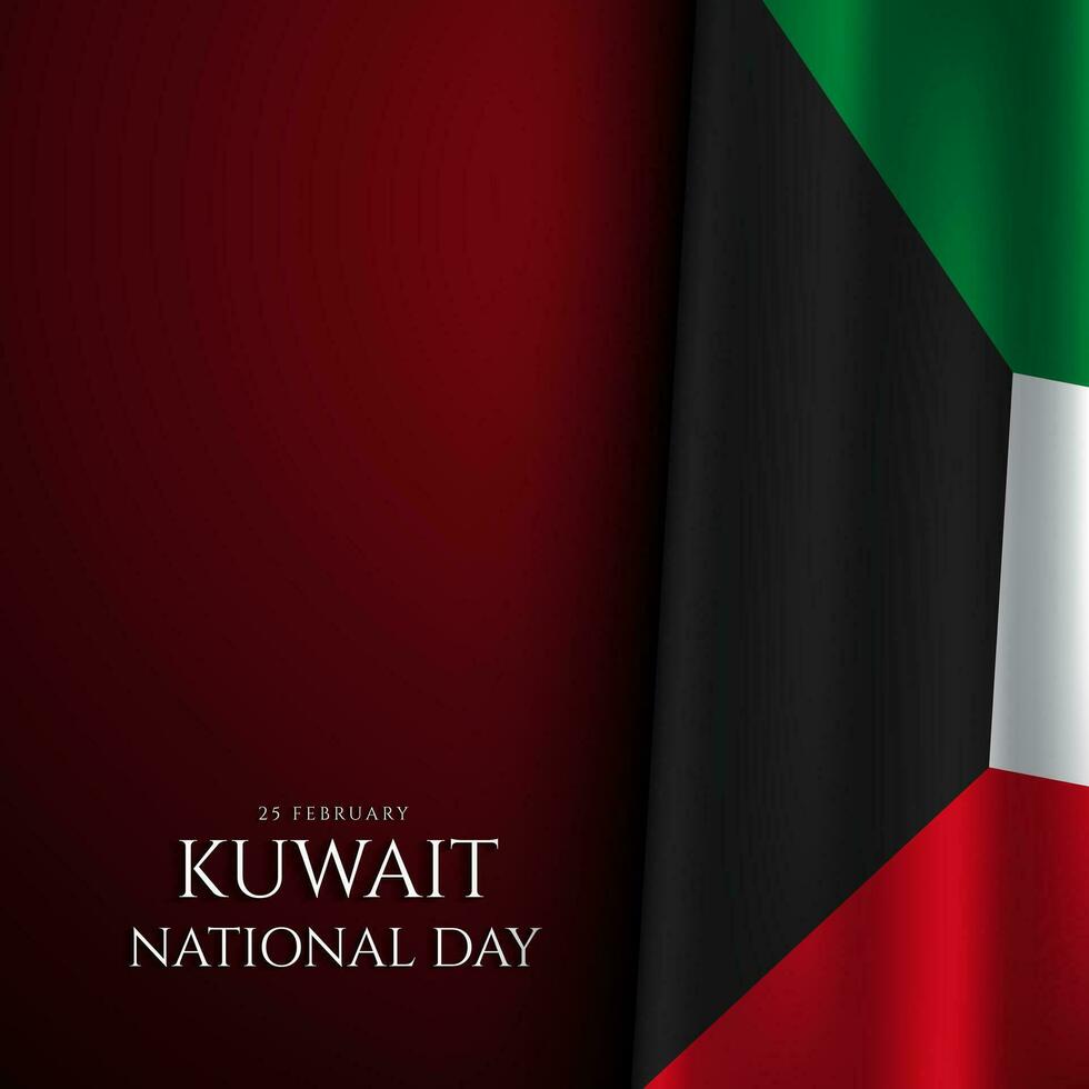 kuwait nationell dag bakgrund design. vektor