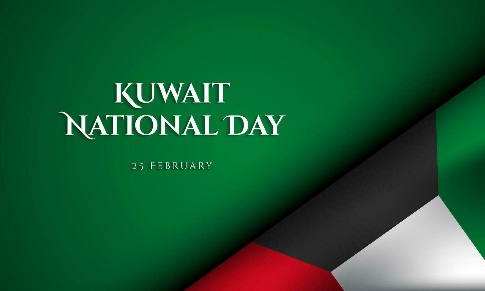 kuwait nationell dag bakgrund design. vektor