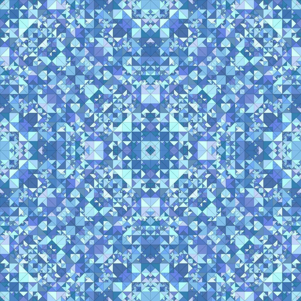 blå abstrakt upprepa triangel mosaik- kalejdoskop mönster tapet - symmetrisk vektor bakgrund design