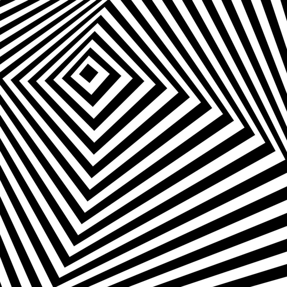 schwarz und Weiß optisch Illusion. abstrakt wellig Streifen Muster vektor