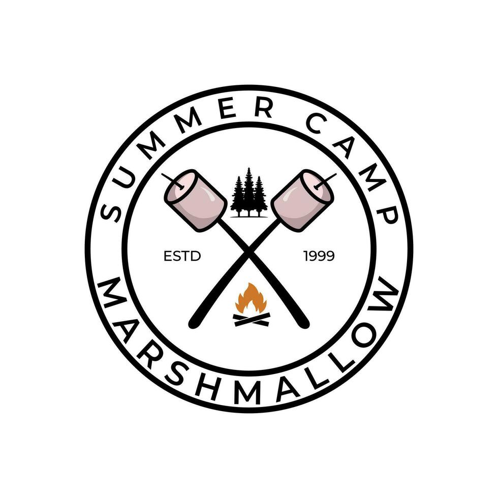 Sommer- Lager Mäusespeck Logo Jahrgang Vektor Illustration Design, Zeichen und Symbol