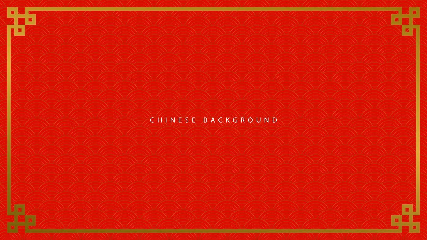 vektor illustration av en kinesisk ram bakgrund i röd och guld färger
