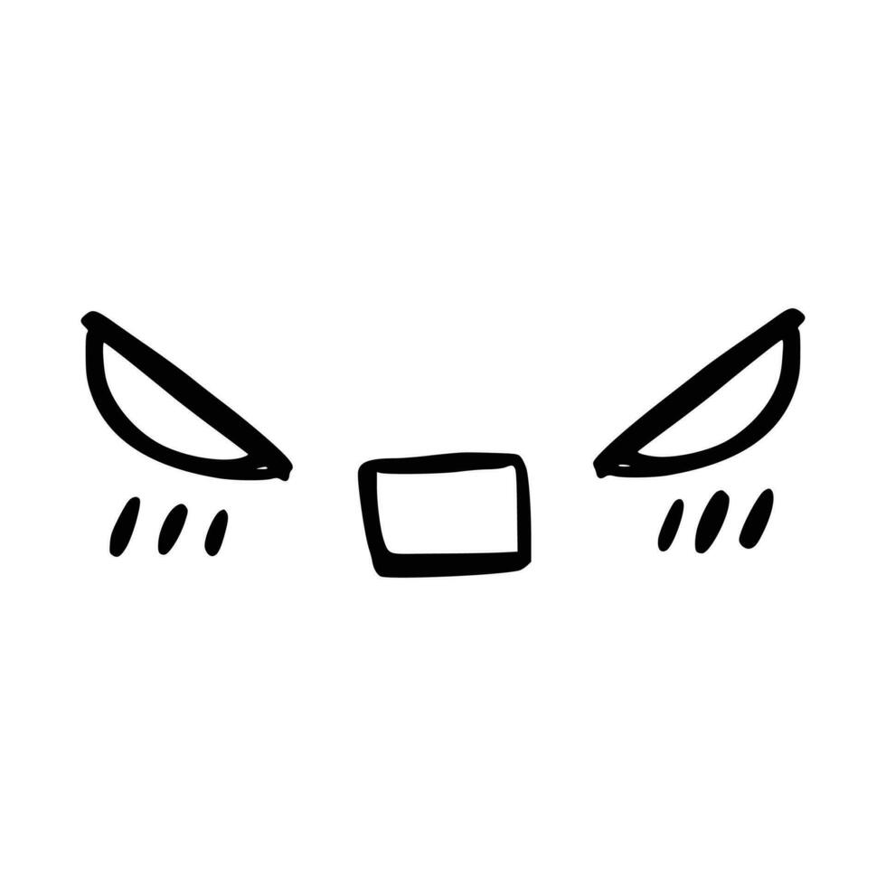 Kawaiis süß Gesicht. Manga-Stil Augen und Mund. komisch Karikatur japanisch Emoticon im anders Ausdrücke, Mega groß Satz. Ausdruck Anime Charakter und Emoticon Gesicht Illustration. Hintergrund. drucken. vektor