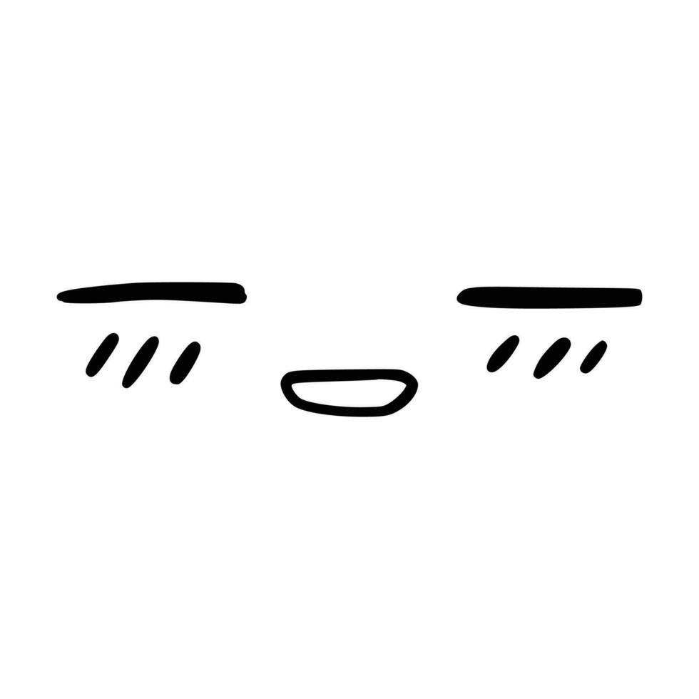 Kawaiis süß Gesicht. Manga-Stil Augen und Mund. komisch Karikatur japanisch Emoticon im anders Ausdrücke, Mega groß Satz. Ausdruck Anime Charakter und Emoticon Gesicht Illustration. Hintergrund. drucken. vektor