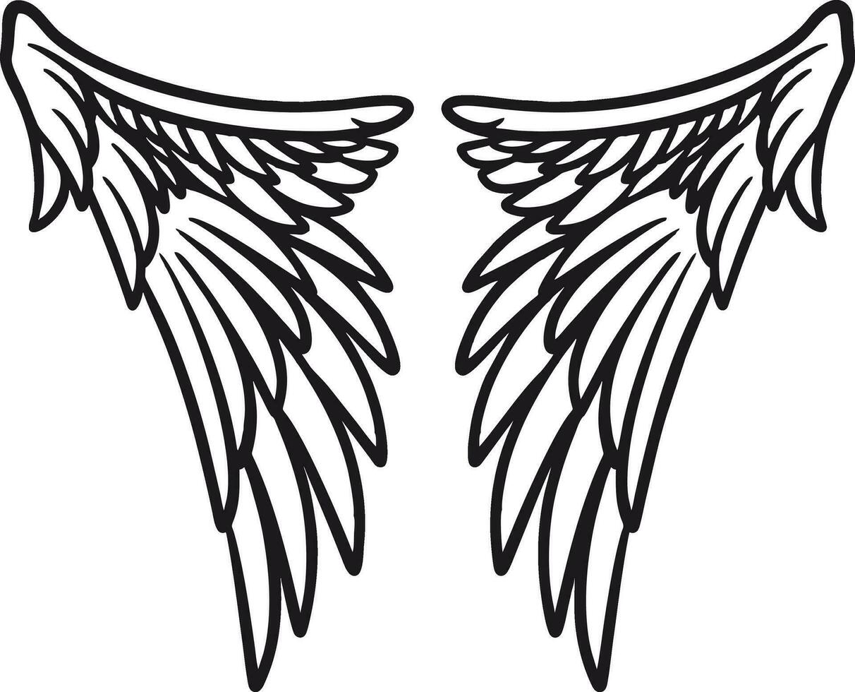 vit änglar vingar karaktär vektor platt illustration
