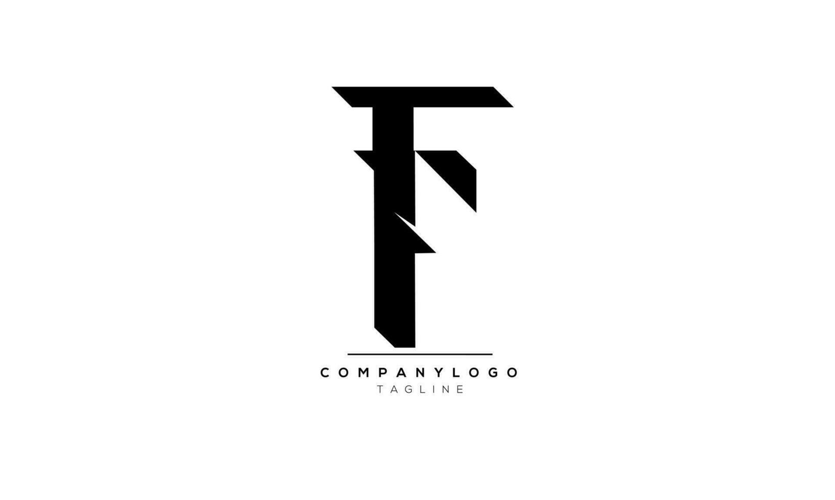 alfabet brev initialer monogram logotyp tf, tf initial,tf brev vektor