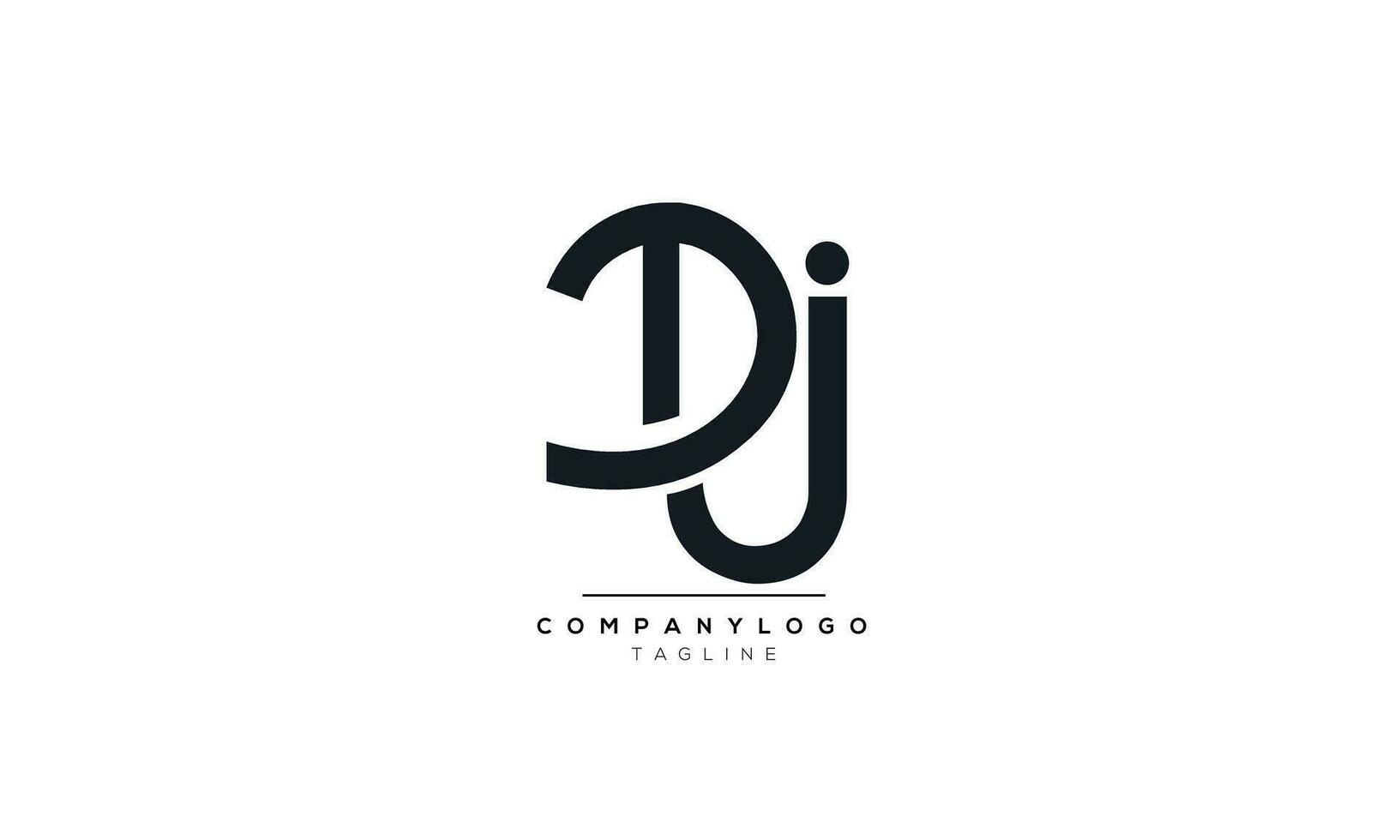 Alphabet Briefe Initialen Monogramm Logo DJ, DJ Anfangsbuchstabe DJ vektor