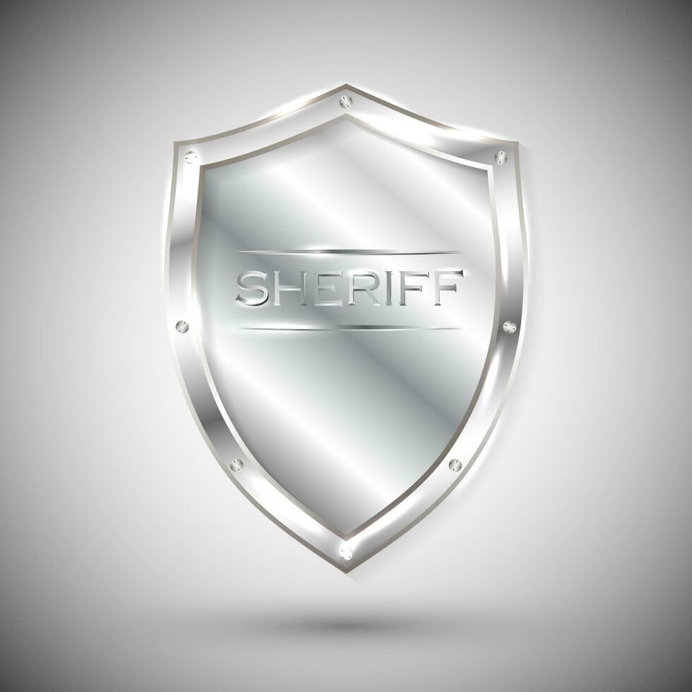 sheriff tom skydda företag skydd emblem isolerat vektor illustration