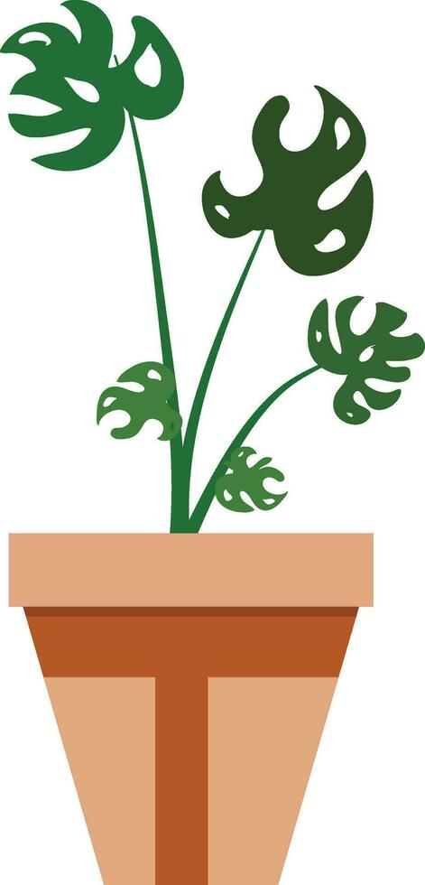 Blume Topf Illustration mit tropisch und Kaktus Design zum Entwerfen vektor