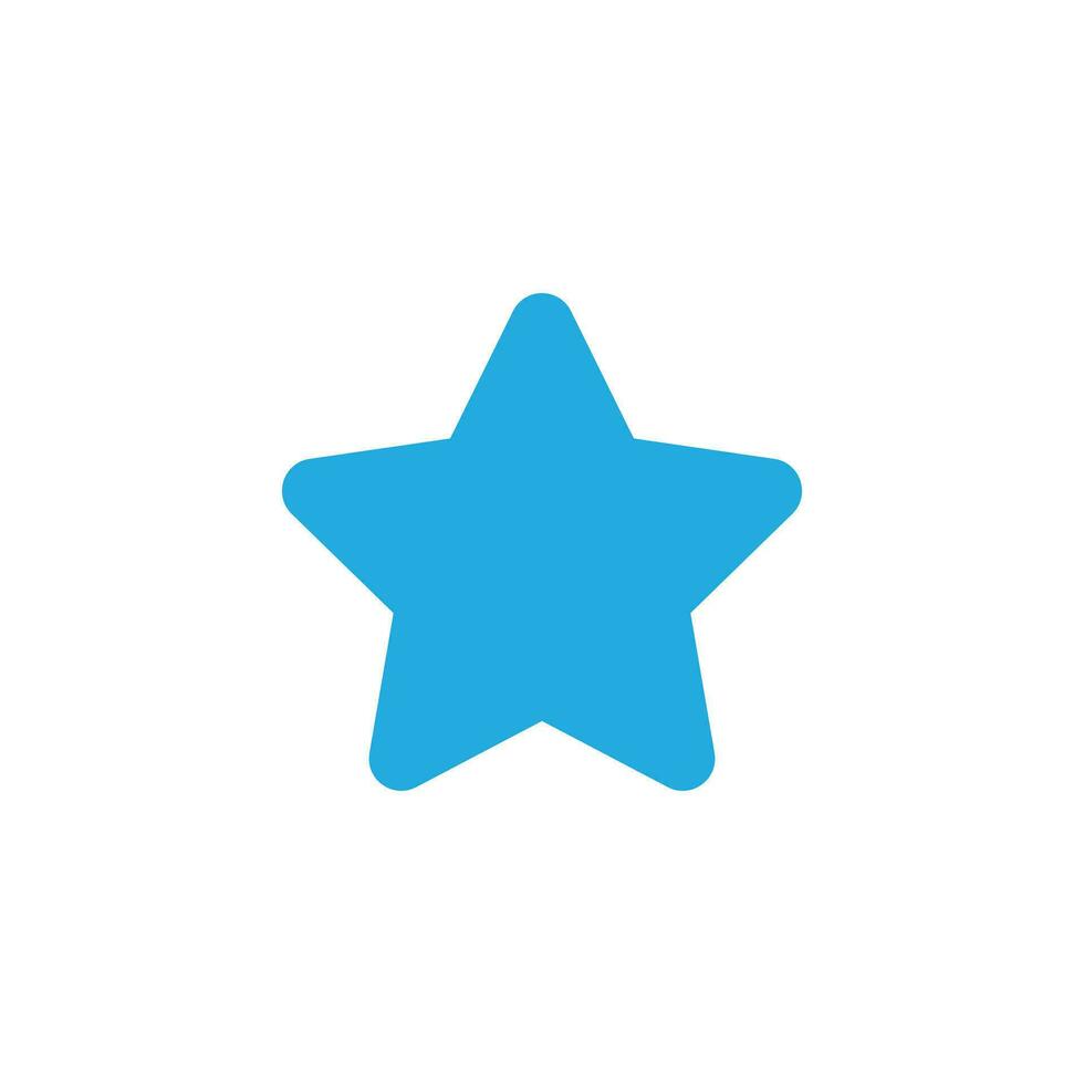 Blau Star Symbol Vektor Vorlage isoliert auf ein Weiß Hintergrund