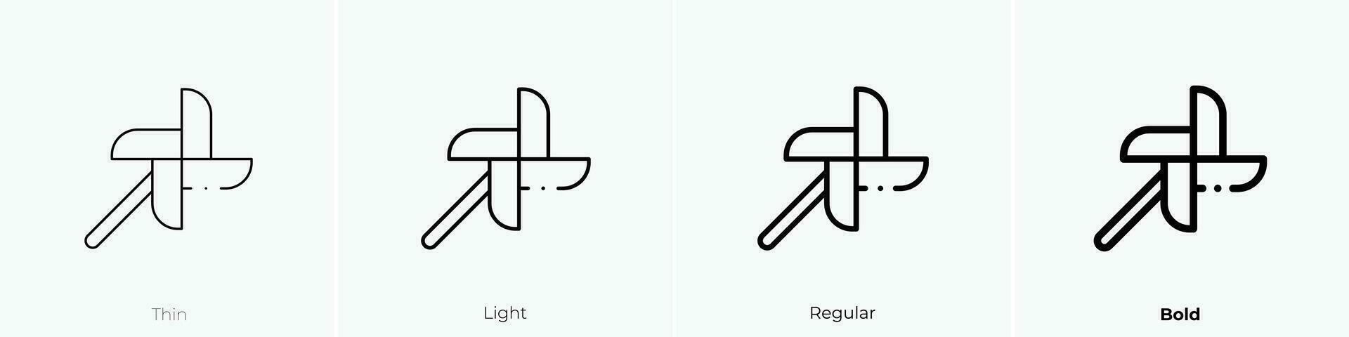 lyckohjul ikon. tunn, ljus, regelbunden och djärv stil design isolerat på vit bakgrund vektor