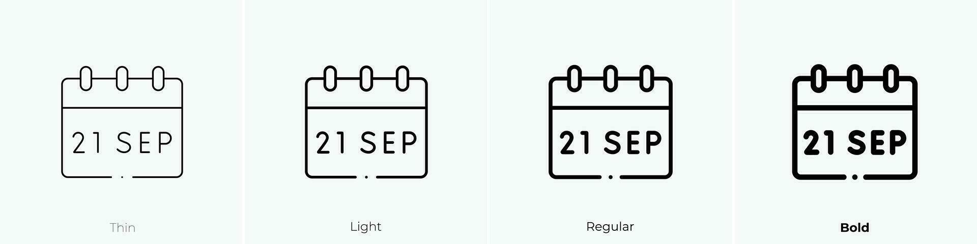 Frieden Symbol. dünn, Licht, regulär und Fett gedruckt Stil Design isoliert auf Weiß Hintergrund vektor