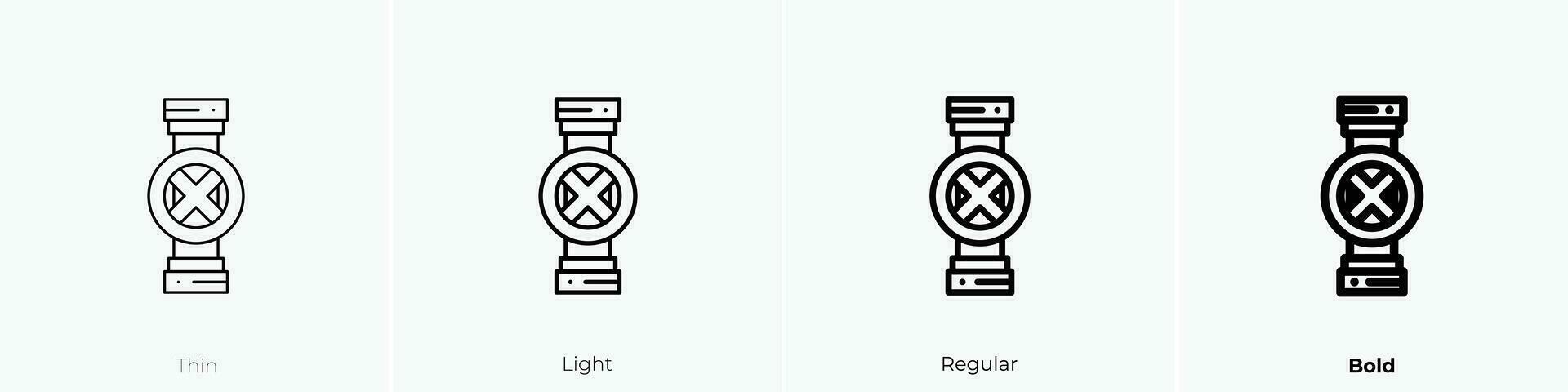 Rohre Symbol. dünn, Licht, regulär und Fett gedruckt Stil Design isoliert auf Weiß Hintergrund vektor