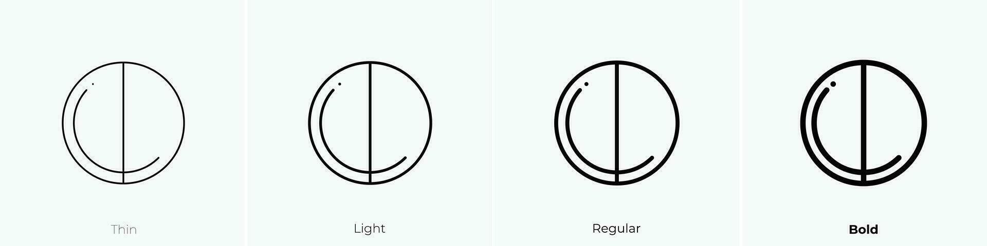 paj Diagram ikon. tunn, ljus, regelbunden och djärv stil design isolerat på vit bakgrund vektor