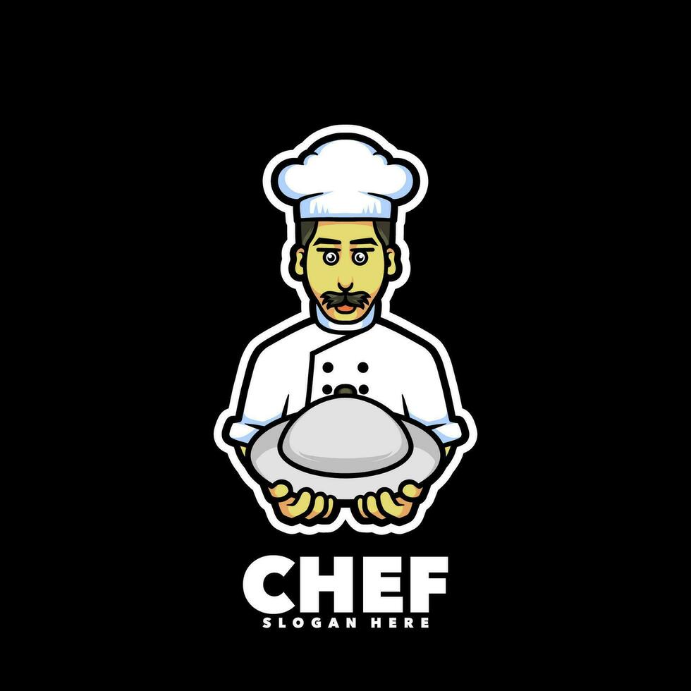 süß Koch Maskottchen Karikatur Logo vektor