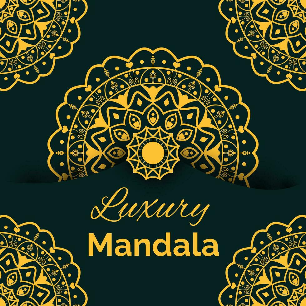 Luxus Mandala abstrakt Blumen- Hintergrund Design vektor