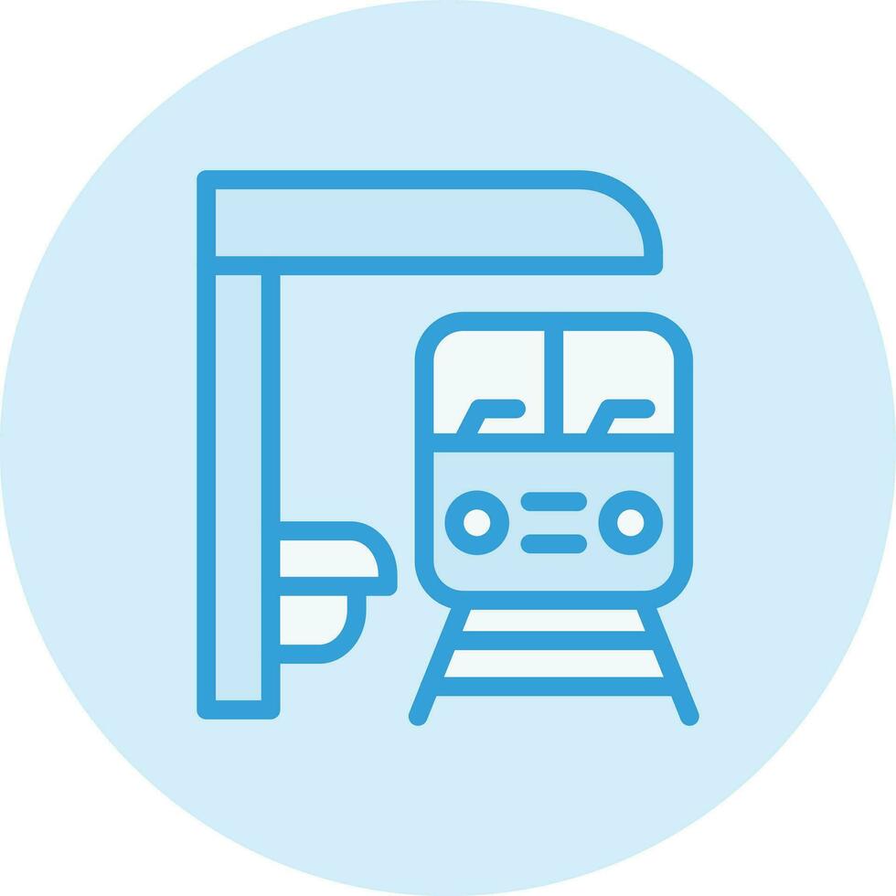 Bahnsteig-Vektor-Icon-Design-Illustration vektor