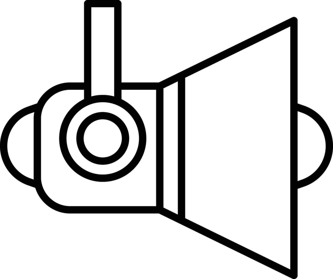 Scheinwerfer Gliederung Vektor Illustration Symbol