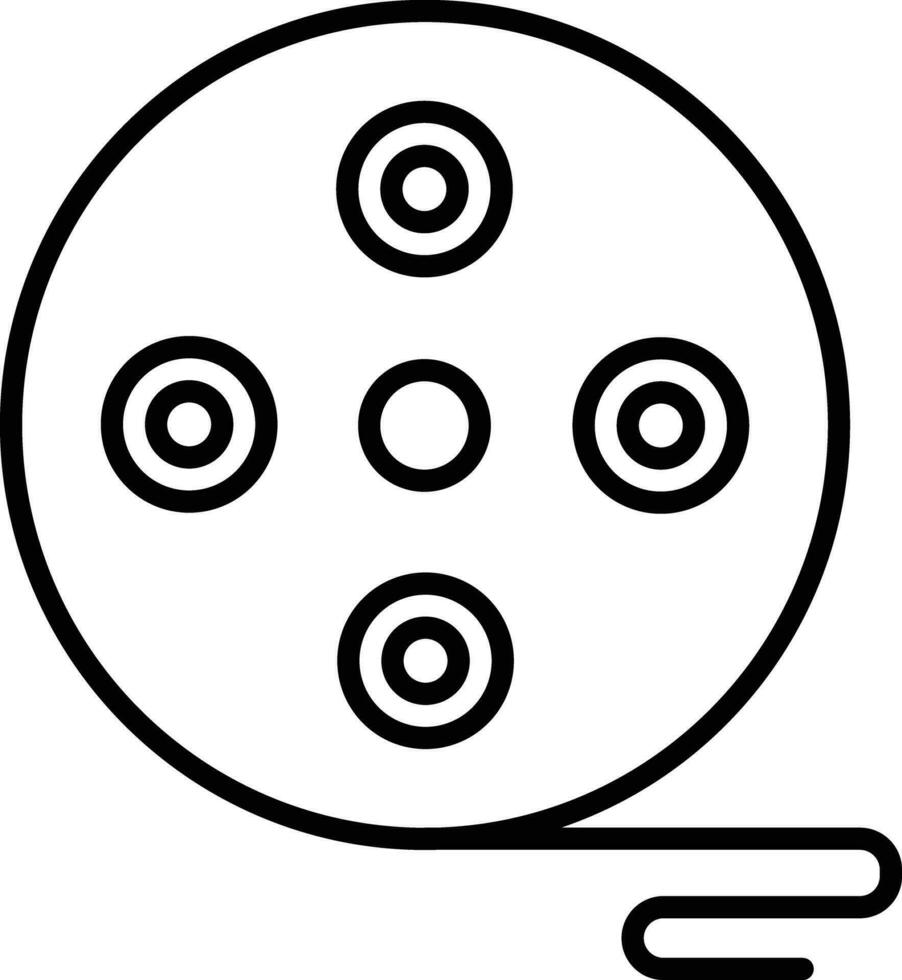 Spule Gliederung Vektor Illustration Symbol