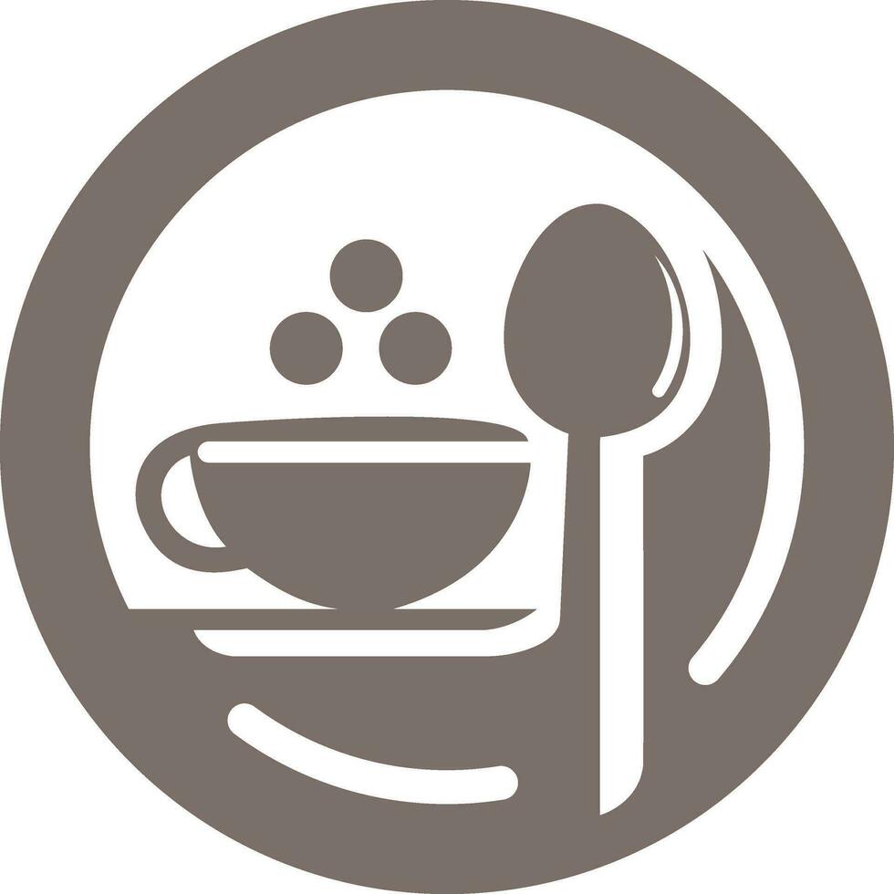 kaffe och sked logotyp vektor illustration