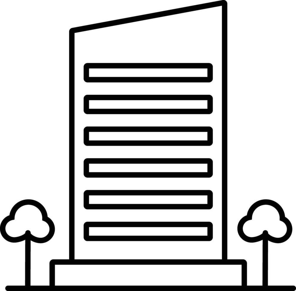 företag byggnad översikt vektor illustration ikon