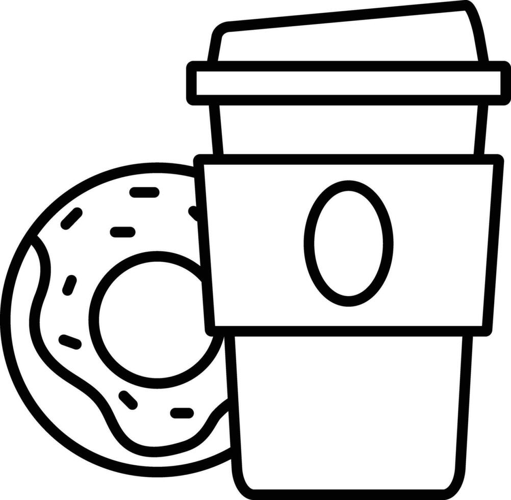 Kaffee Getränke Gliederung Vektor Illustration Symbol