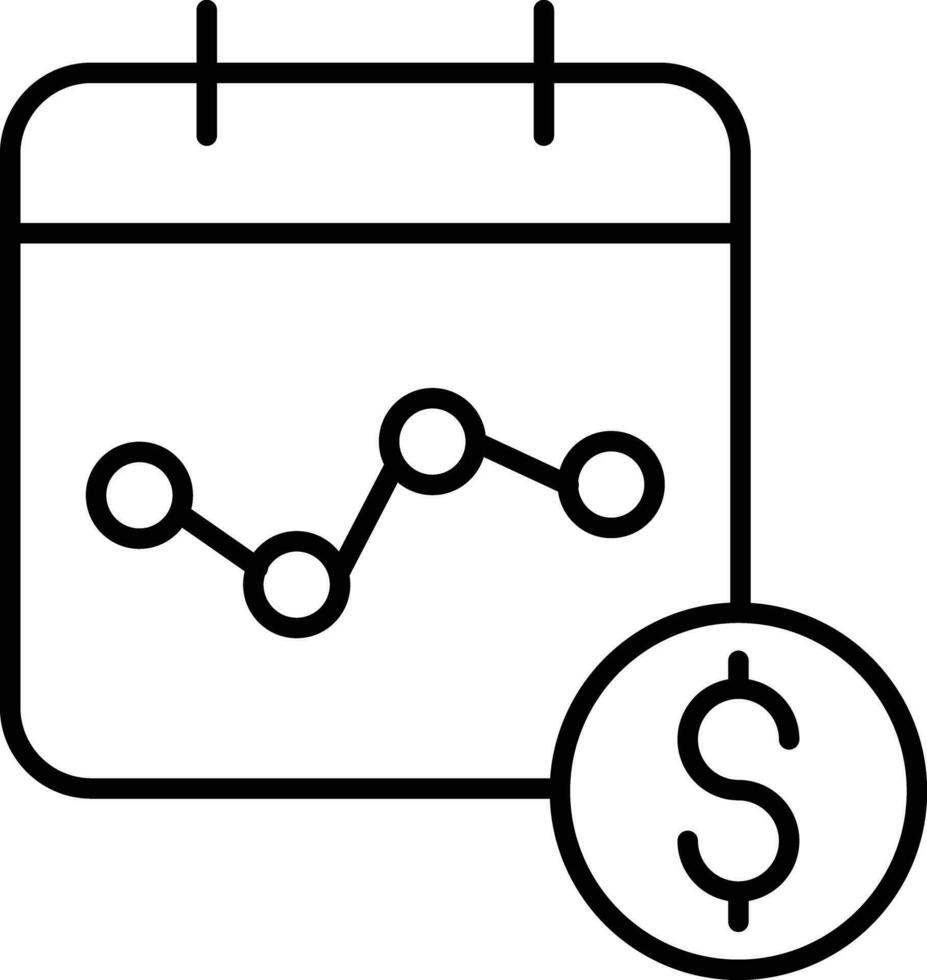 Marketing Diagramm Gliederung Vektor Illustration Symbol